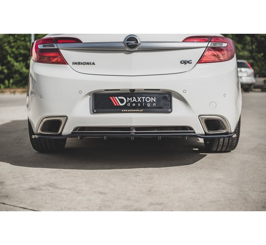 Maxton Design CENTRAL REAR DIFFUSER (with vertical bars) Opel Insignia Mk. 1 OPC Facelift