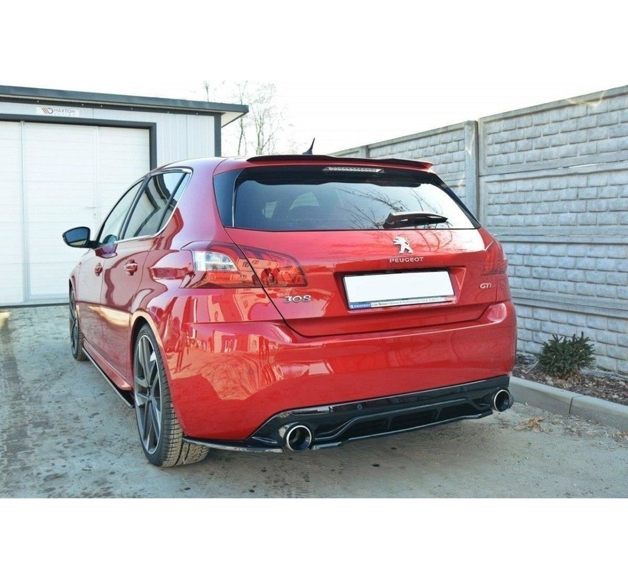 Maxton Design CENTRAL REAR DIFFUSER PEUGEOT 308 II GTI (without vertical bars)