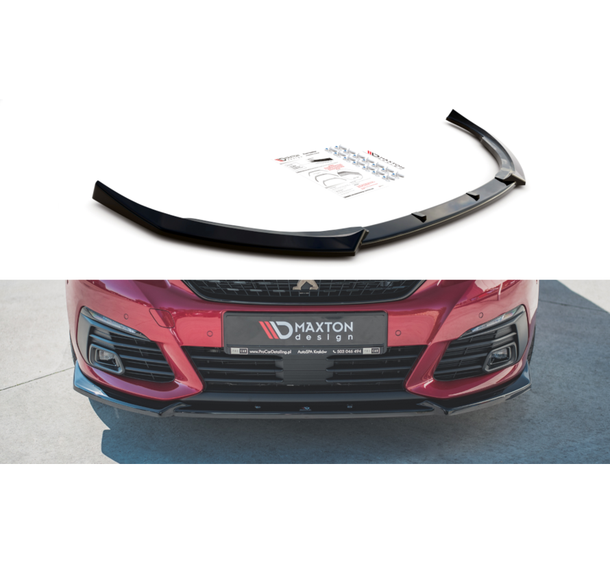 Maxton Design FRONT SPLITTER V.1 Peugeot 308 GT Mk2 Facelift