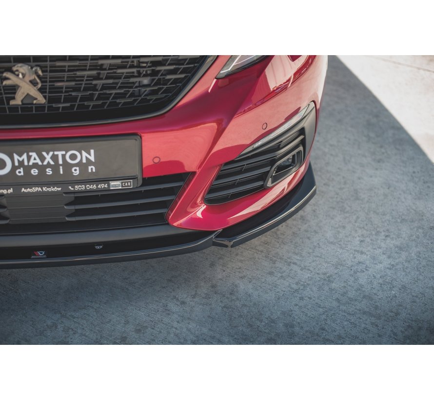 Maxton Design FRONT SPLITTER V.2 Peugeot 308 GT Mk2 Facelift