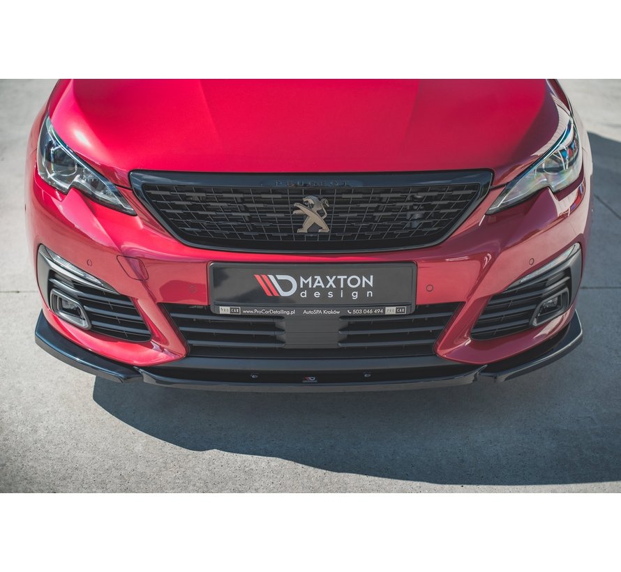 Maxton Design FRONT SPLITTER V.2 Peugeot 308 GT Mk2 Facelift