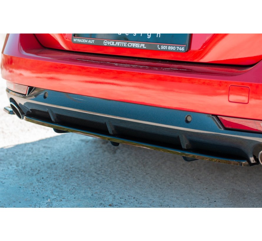 Maxton Design CENTRAL REAR DIFFUSER(with vertical bars)  Peugeot 508 SW Mk2