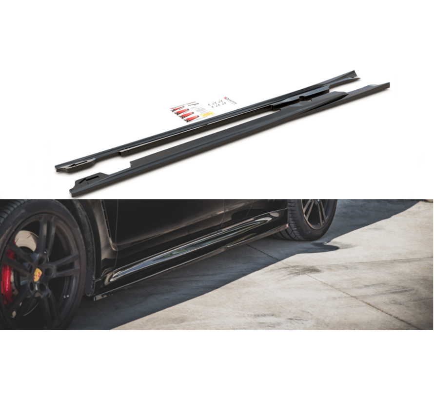 Maxton Design SIDE SKIRTS DIFFUSERS  V.1 Porsche Panamera Turbo 970 Facelift