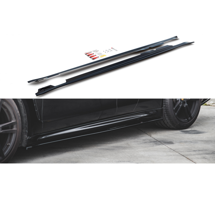 Maxton Design SIDE SKIRTS DIFFUSERS  V.2 Porsche Panamera Turbo 970 Facelift