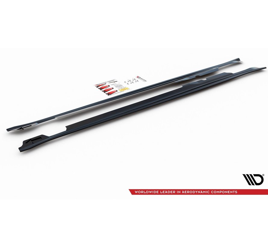 Maxton Design SIDE SKIRTS DIFFUSERS  V.2 Porsche Panamera Turbo 970 Facelift