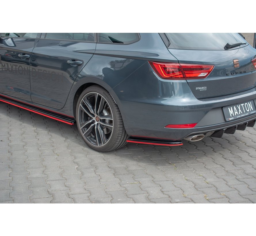 Maxton Design REAR SIDE SPLITTERS V.2 Seat Leon Mk3 Cupra ST Facelift