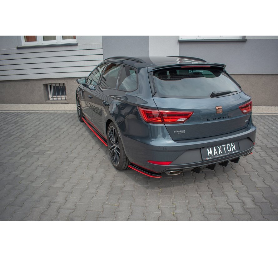 Maxton Design REAR SIDE SPLITTERS V.2 Seat Leon Mk3 Cupra ST Facelift