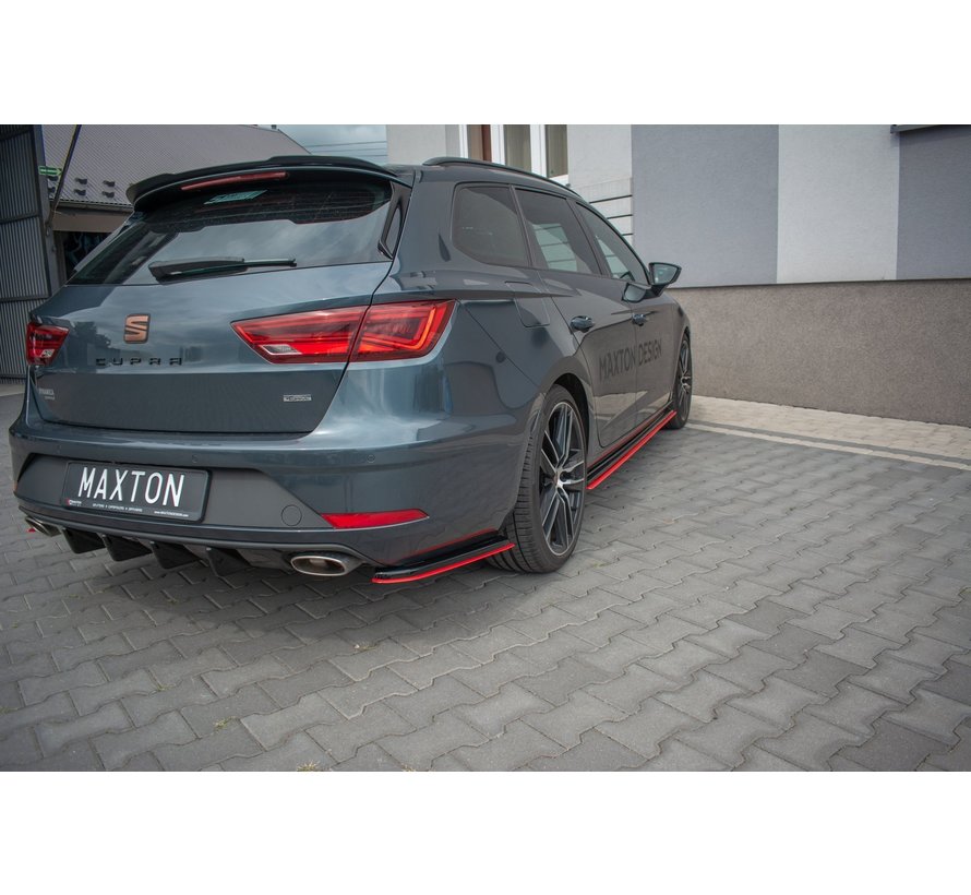 Maxton Design REAR SIDE SPLITTERS V.2 Seat Leon Mk3 Cupra ST Facelift