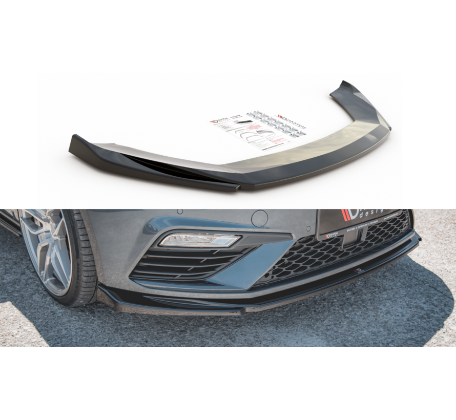 Maxton Design FRONT SPLITTER V.5 Seat Leon Cupra / FR Mk3 FL