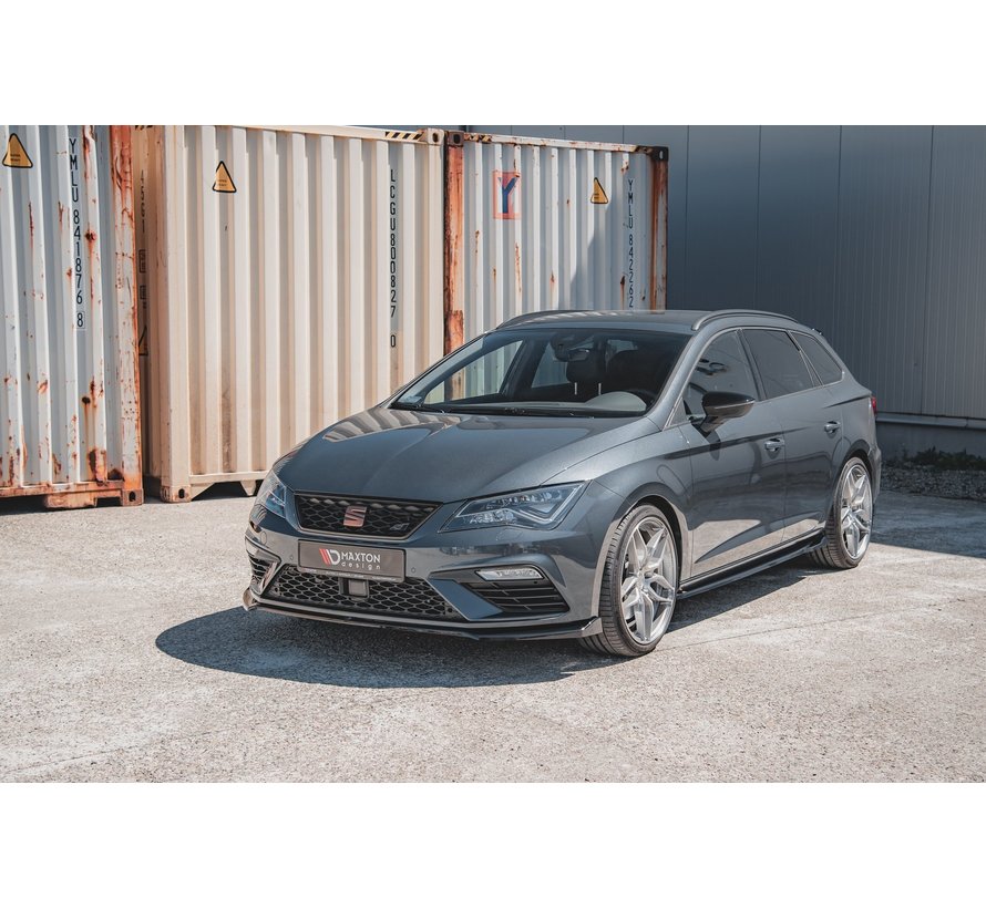 Maxton Design FRONT SPLITTER V.7 Seat Leon Cupra / FR Mk3 FL