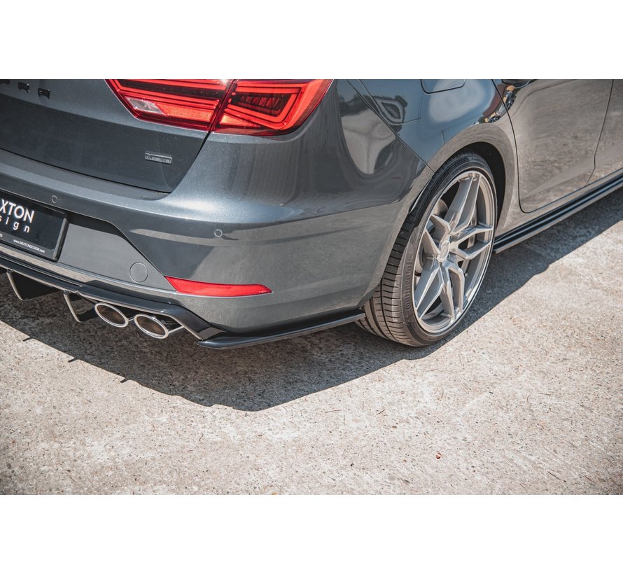 Maxton Design REAR SIDE SPLITTERS V.2 Seat Leon Cupra ST Mk3 FL