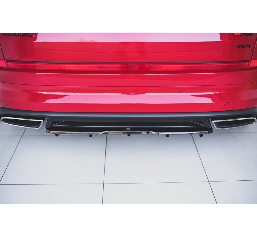 Maxton Design CENTRAL REAR DIFFUSER (with vertical bars) Skoda Kodiaq RS