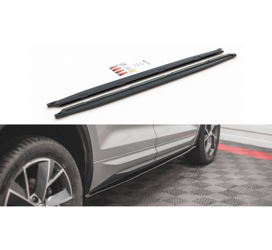 Maxton Design SIDE SKIRTS DIFFUSERS  Skoda Kodiaq Mk1 Sportline/RS