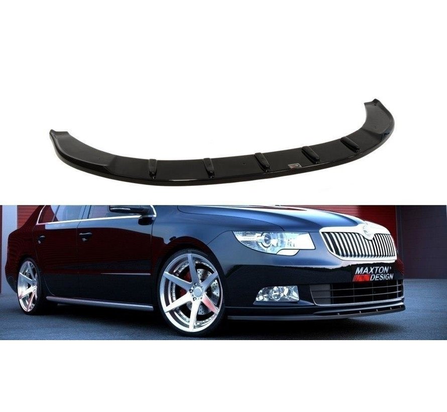 Maxton Design FRONT SPLITTER Skoda Superb Mk2 (For Sport Maxton Design FRONT BUMPER Spoiler)