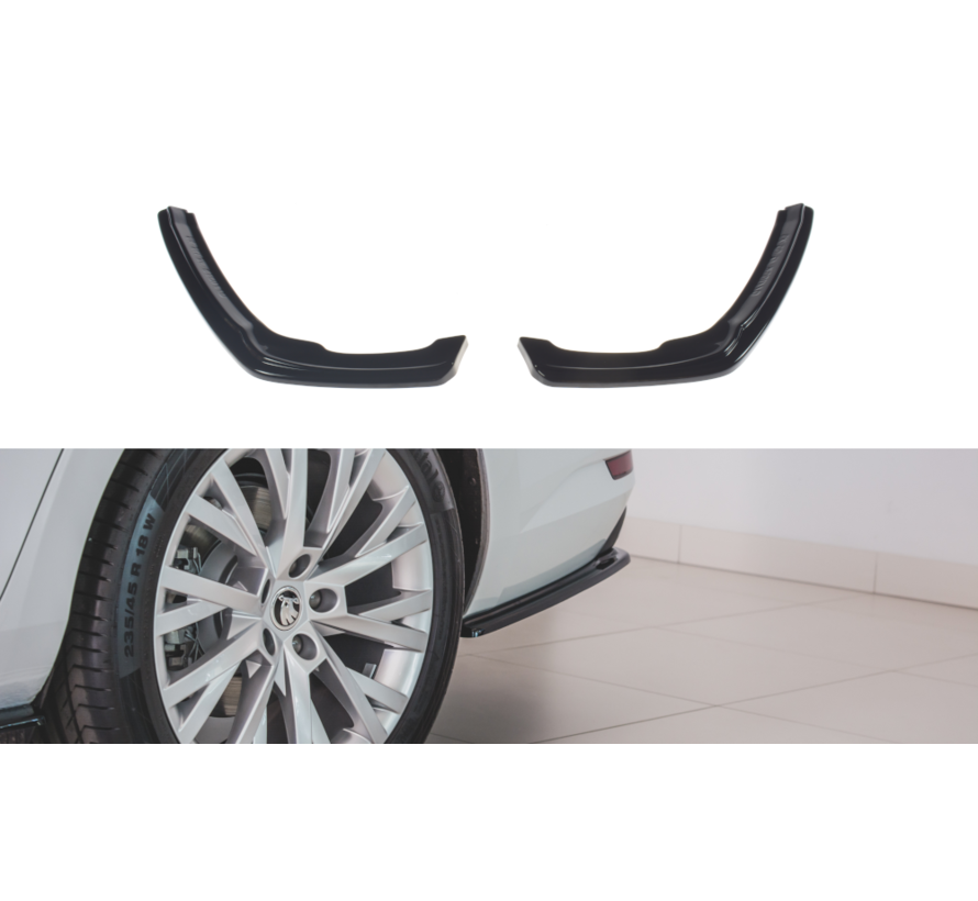 Maxton Design REAR SIDE SPLITTERS Skoda Superb Mk3 FL Hatchback / Estate