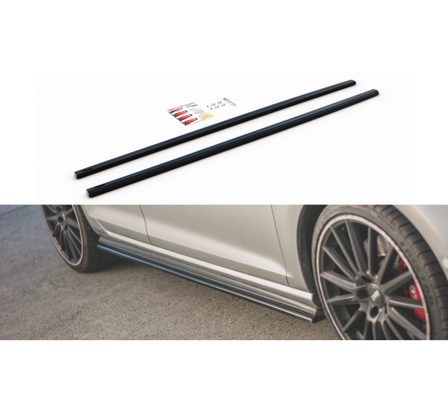 Maxton Design SIDE SKIRTS DIFFUSERS  V.2 VW Golf 7 GTI (narrow)