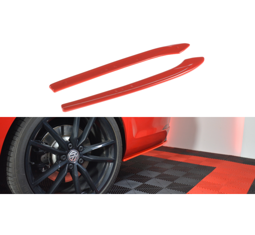 Maxton Design REAR SIDE SPLITTERS V.2 VW GOLF 7 R VARIANT FACELIFT