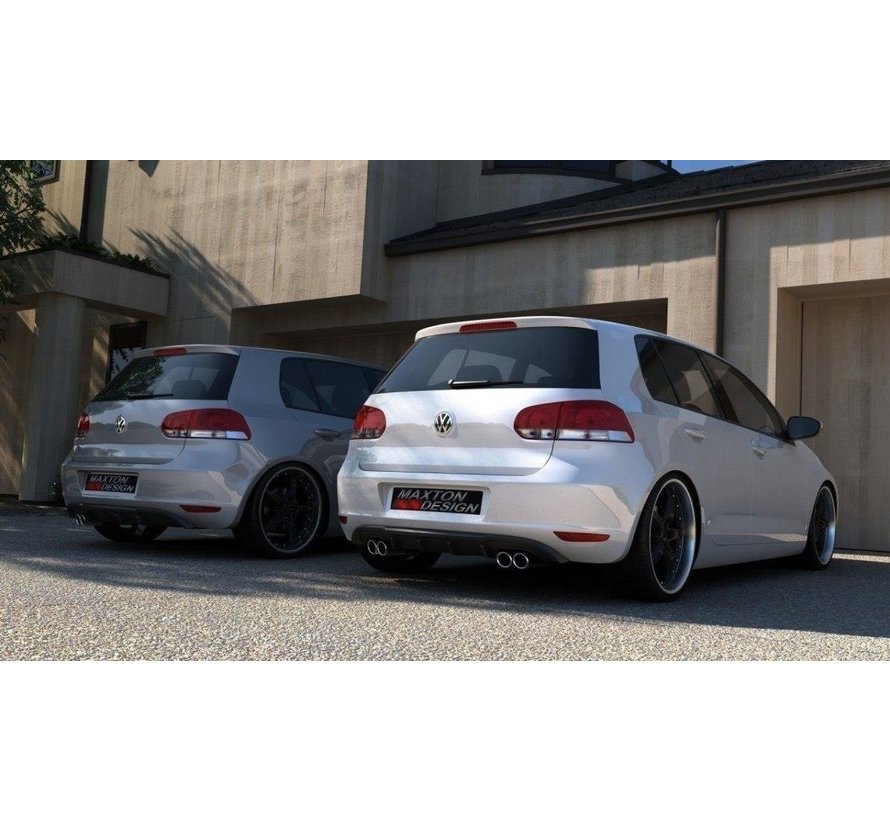 Maxton Design REAR DIFFUSER VW GOLF 6 WITH 2 EXHAUST HOLE