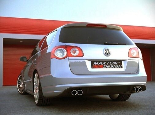 Maxton Design Maxton Design REAR BUMPER SPOILER VW PASSAT B6 ( R-LINE LOOK ) 2 EXHAUSTS