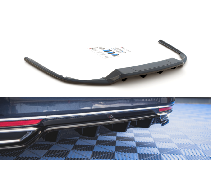 Maxton Design CENTRAL REAR DIFFUSER (with vertical bars) Volkswagen Passat B8