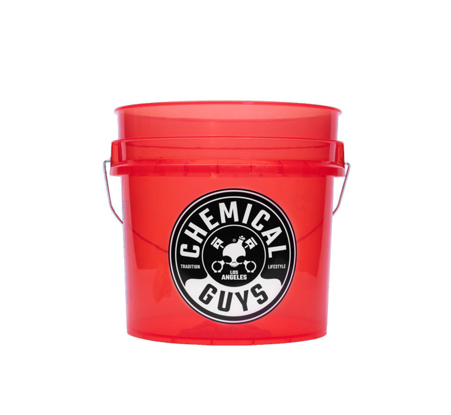 Chemical Guys Transparant Red Bucket