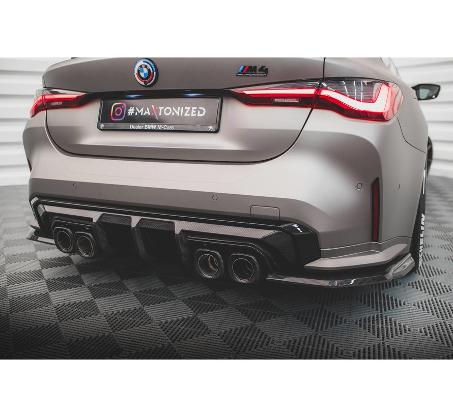 Maxton Design CARBON FIBER REAR SIDE SPLITTERS BMW M4 G82 (REAL CARBON)