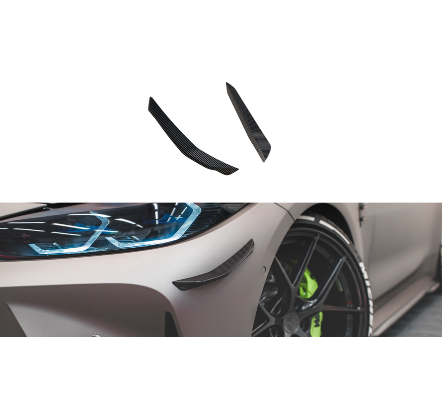 Maxton Design CARBON FIBER CANARDS passend voor BMW M4 G82 (REAL CARBON)
