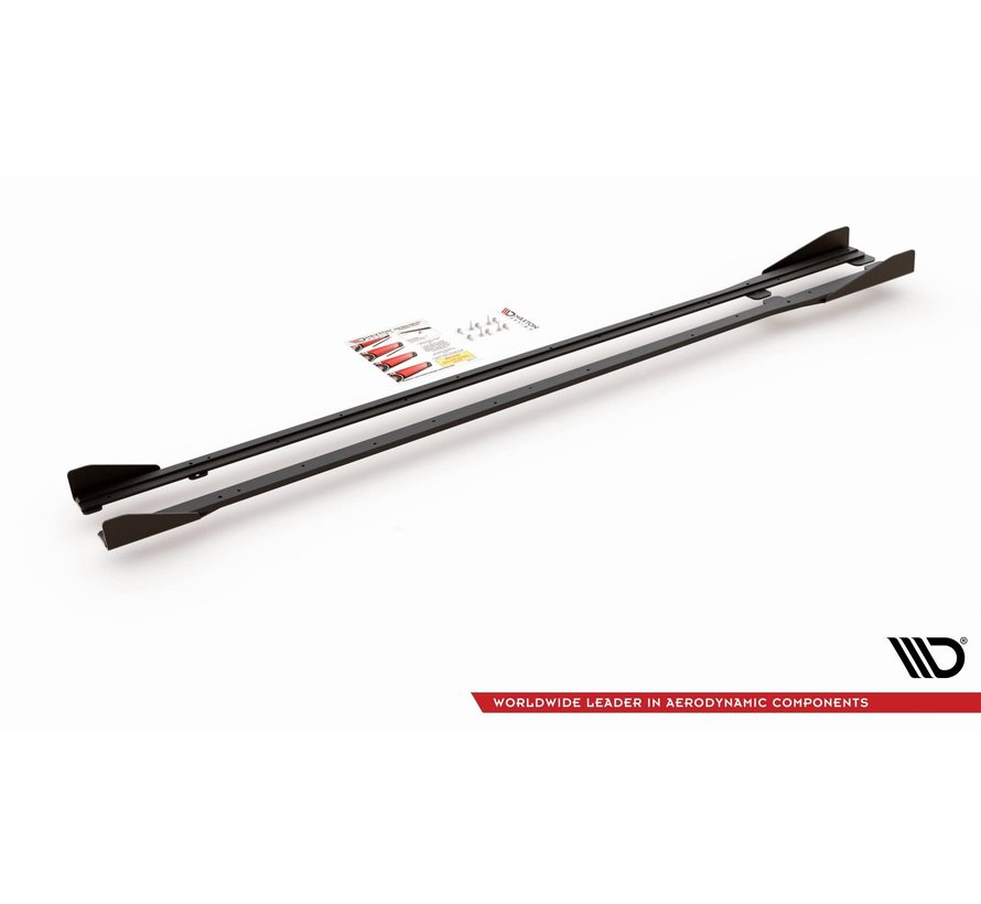 Maxton Design Racing Durability Maxton Design SIDE SKIRTS DIFFUSERS  + Flaps VW Golf 7 R Facelift