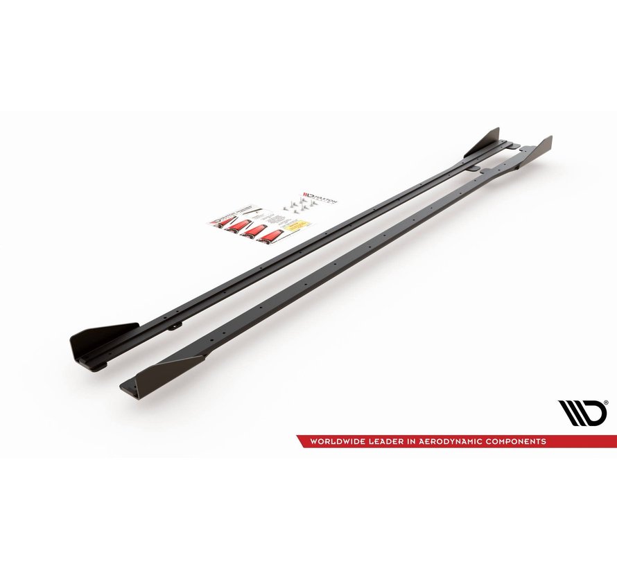 Maxton Design Racing Durability Maxton Design SIDE SKIRTS DIFFUSERS  + Flaps VW Golf 7 R Facelift