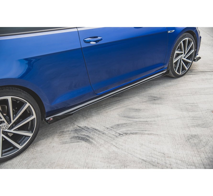 Maxton Design Racing Durability Maxton Design SIDE SKIRTS DIFFUSERS  + Flaps VW Golf 7 R Facelift