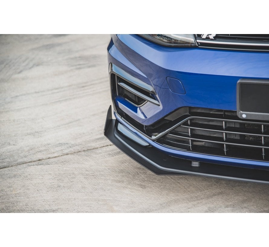 Maxton Design Racing Durability FRONT SPLITTER + Flaps VW Golf 7 R Facelift