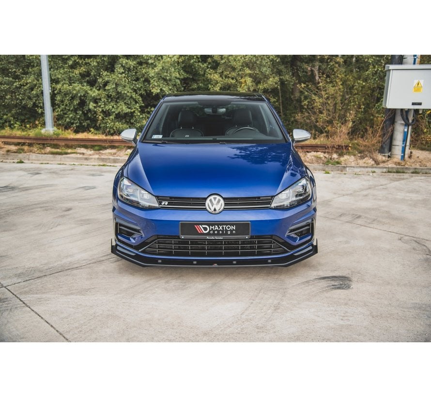 Maxton Design Racing Durability FRONT SPLITTER + Flaps VW Golf 7 R Facelift