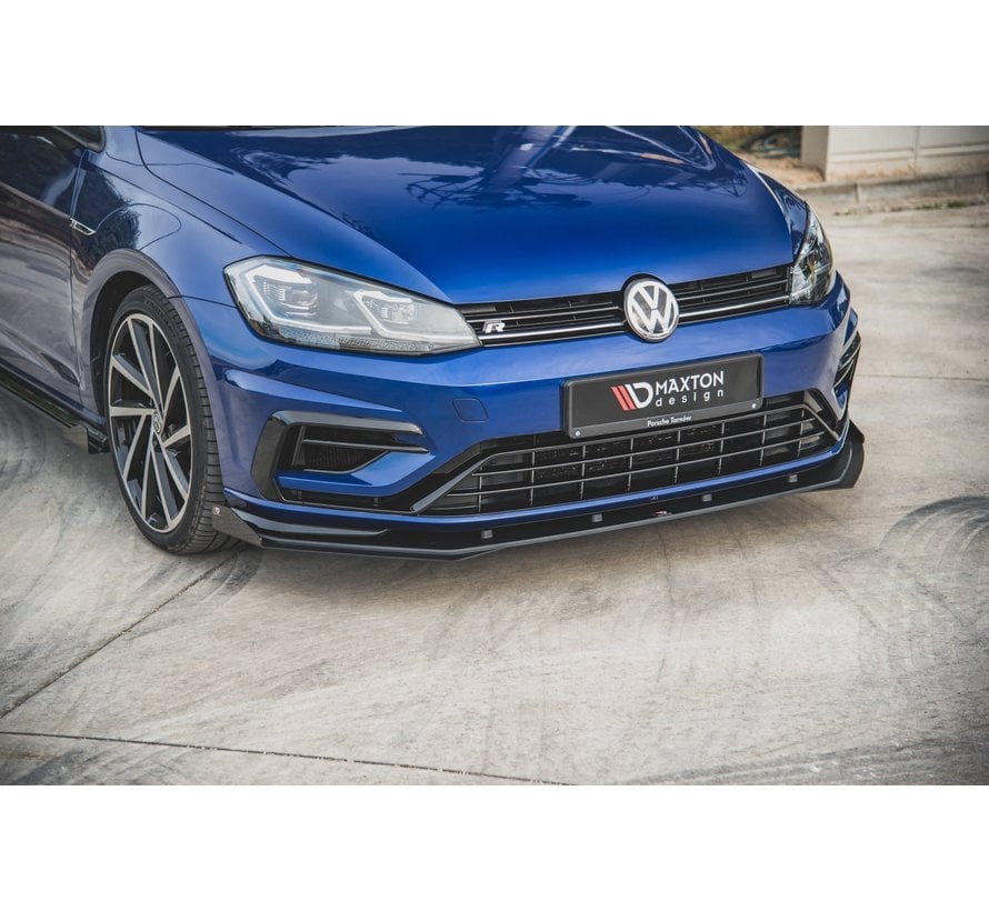 Maxton Design Racing Durability FRONT SPLITTER + Flaps VW Golf 7 R Facelift