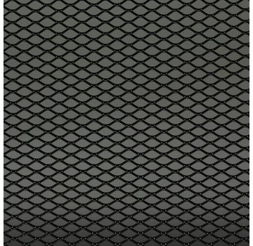 Autostyle Racegaas aluminium zwart - ruitdesign 16x8mm - 125x25cm