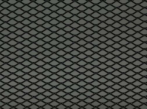 Autostyle Racegaas aluminium zwart - ruitdesign 16x8mm - 125x25cm