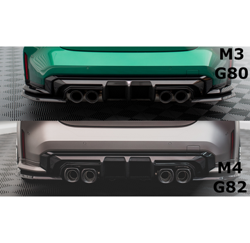 Maxton Design Maxton Design CARBON FIBER REAR DIFFUSER BMW M4 G82 / M3 G80