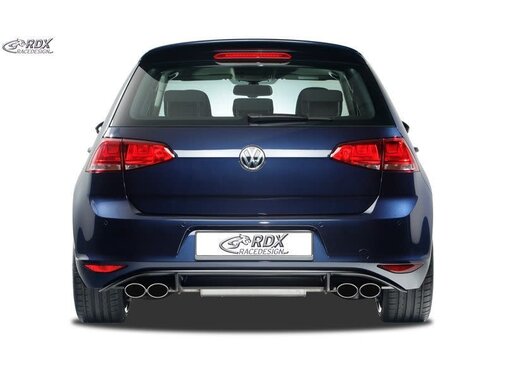 Achterskirt 'Diffusor' passend voor Volkswagen Golf VII HB 3/5-deurs 2012- 'R-Look' excl. GTi/GTD (PUR) (ongespoten)