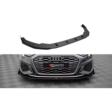 Maxton Design STREET PRO FRONT SPLITTER V.1 + FLAPS AUDI S3 / A3 S-LINE 8Y (uitverkoop)