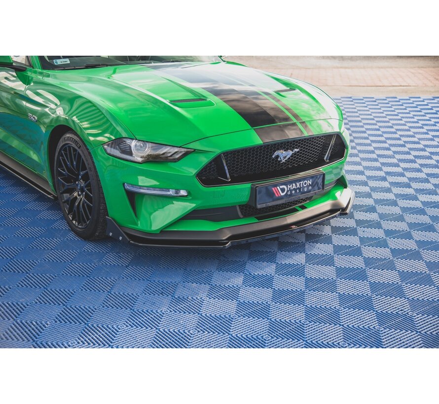 Maxton Design Front Splitter V.2 + Flaps Ford Mustang GT Mk6 Facelift