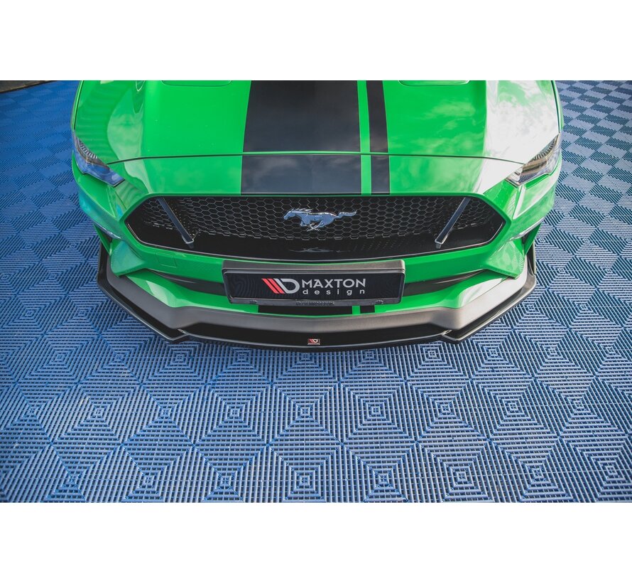 Maxton Design Front Splitter V.2 + Flaps Ford Mustang GT Mk6 Facelift