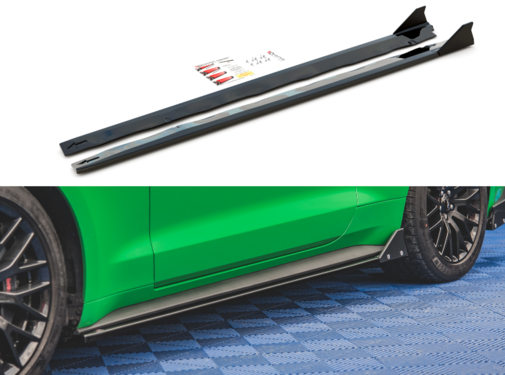Maxton Design Maxton Design Side Skirts Diffusers + Flaps Ford Mustang GT Mk6 Facelift
