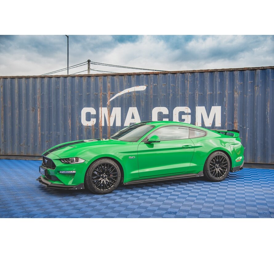 Maxton Design Side Skirts Diffusers + Flaps Ford Mustang GT Mk6 Facelift