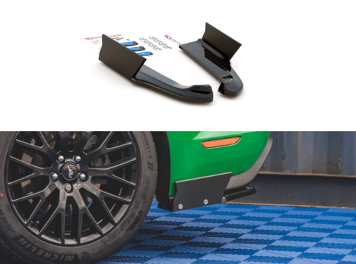 Maxton Design Maxton Design Rear Side Splitters V.1 + Flaps Ford Mustang GT Mk6 Facelift
