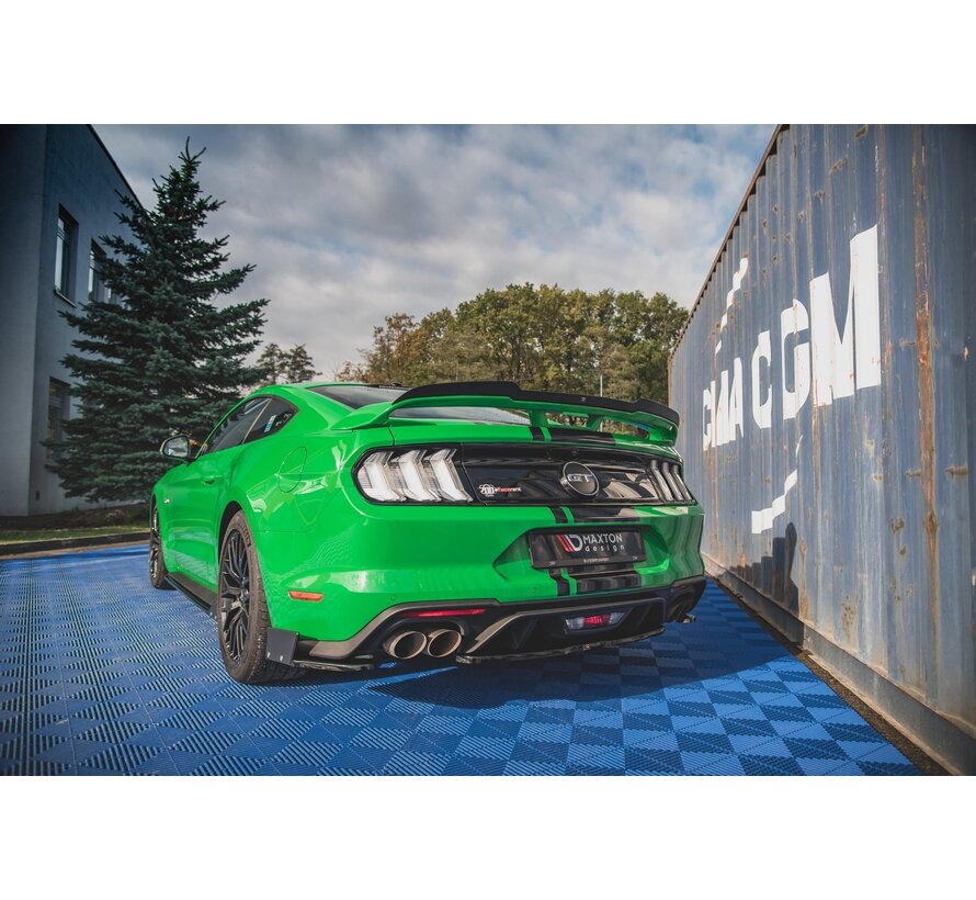 Maxton Design Rear Side Splitters V.1 + Flaps Ford Mustang GT Mk6 Facelift