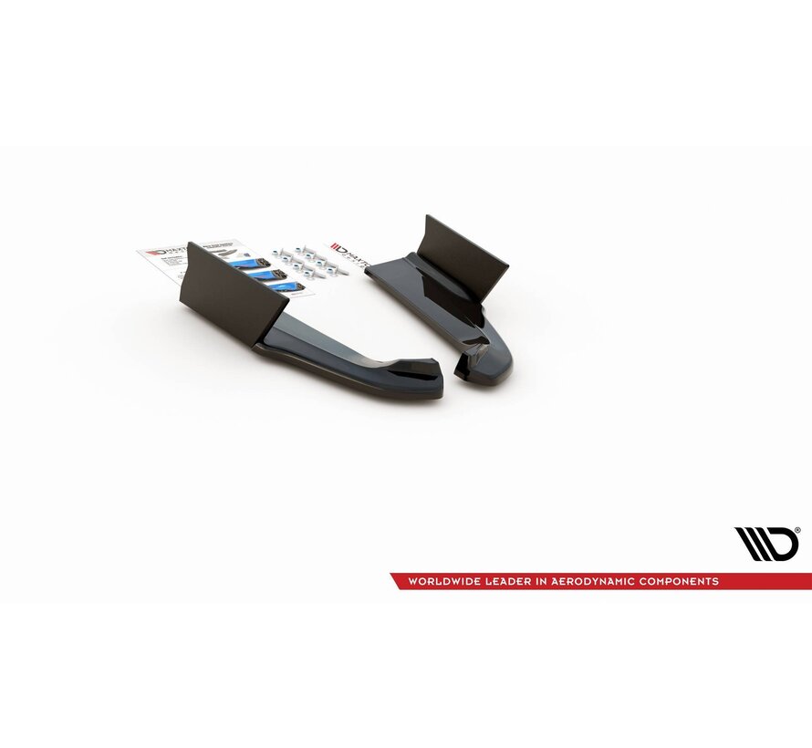 Maxton Design Rear Side Splitters V.1 + Flaps Ford Mustang GT Mk6 Facelift