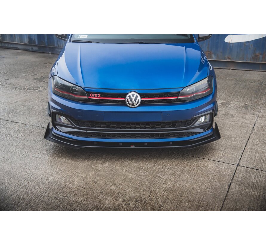 Maxton Design Racing Durability Front Splitter + Flaps Volkswagen Polo GTI Mk6