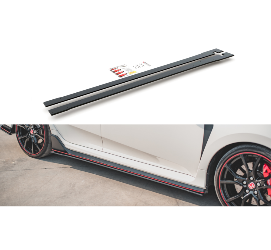 Maxton Design Racing Durability Side Skirts Diffusers V.2 Honda Civic X Type-R
