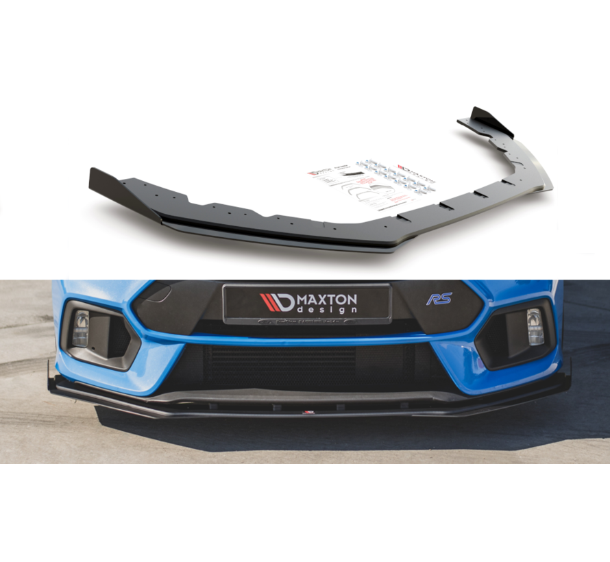 Maxton Design Racing Durability Front Splitter + Flaps Ford Focus RS Mk3