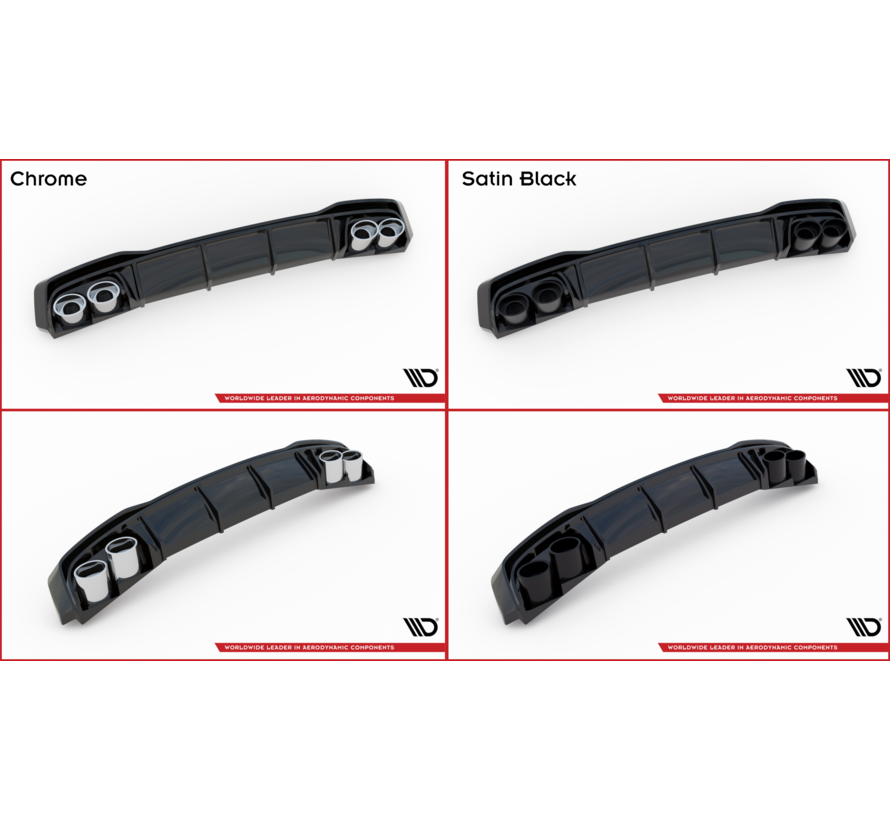 Maxton Design Rear Valance + Exhaust Ends Imitation Audi S6 / A6 S-Line C8