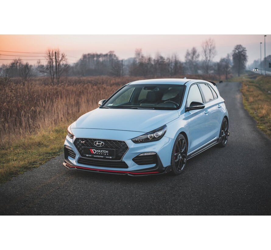 Maxton Design Front Splitter V.6 + Flaps Hyundai I30 N Mk3 Hatchback/Fastback